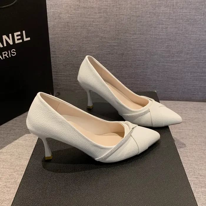 Escarpins pour femmes, Nouveau style 2025, Printemps Automne, à talon fin, bout pointu, ornés de str