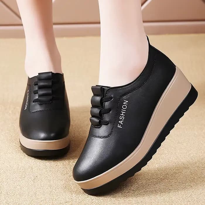 Chaussures décontractées confortables à talons mi-hauts pour femmes, baskets à plateforme de 5CM, ta