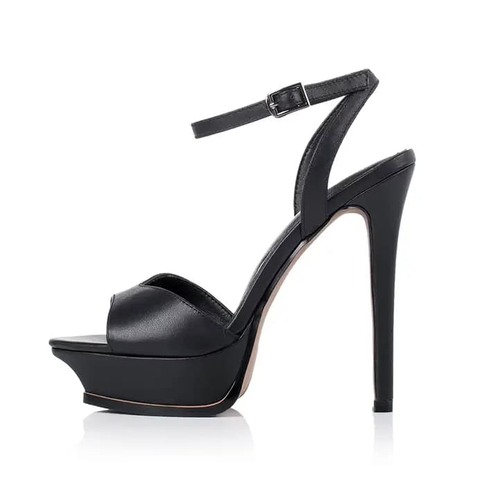 Arden Furtado 2025 été blanc peau de vache plate-forme Peep toe chaussure chaussures de mariage bout