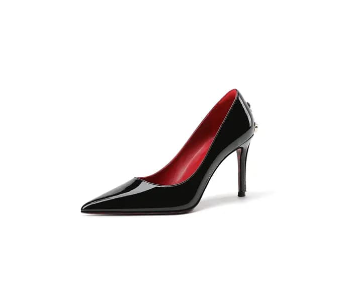 Escarpins pour femmes à talons aiguilles pointus, élégants, avec décoration métallique, pour banquet