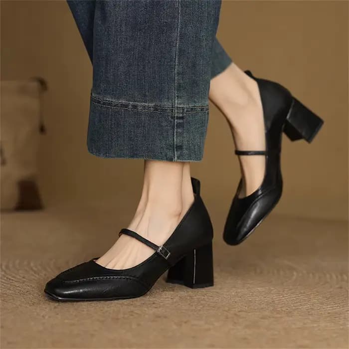 FEDONAS-Chaussures à Talons Hauts en Cuir group pour Femme, Escarpins à Essence Mary, Bouche Peu Pro