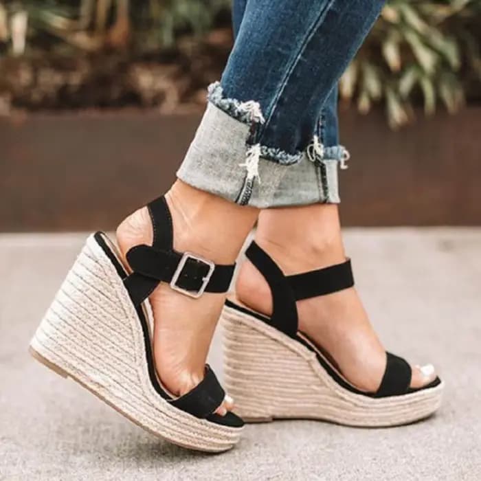 Sandales à talons compensés pour femmes, talons hauts, plate-forme de fête, bouche de poisson, loisi