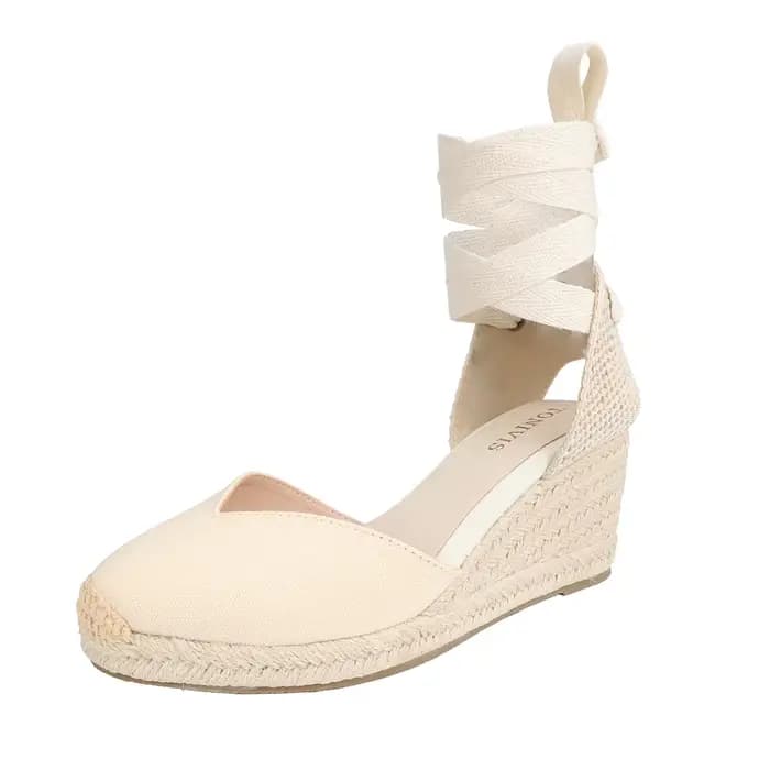 Sandales d'été à talons hauts et épais pour femmes, chaussures confortables à bout enroulé, talon in