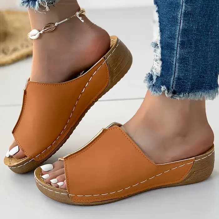 Sandales à Talons Souples pour Femme, Pantoufles à Plateforme Basse, Chaussures d'Niket d'Extérieur,