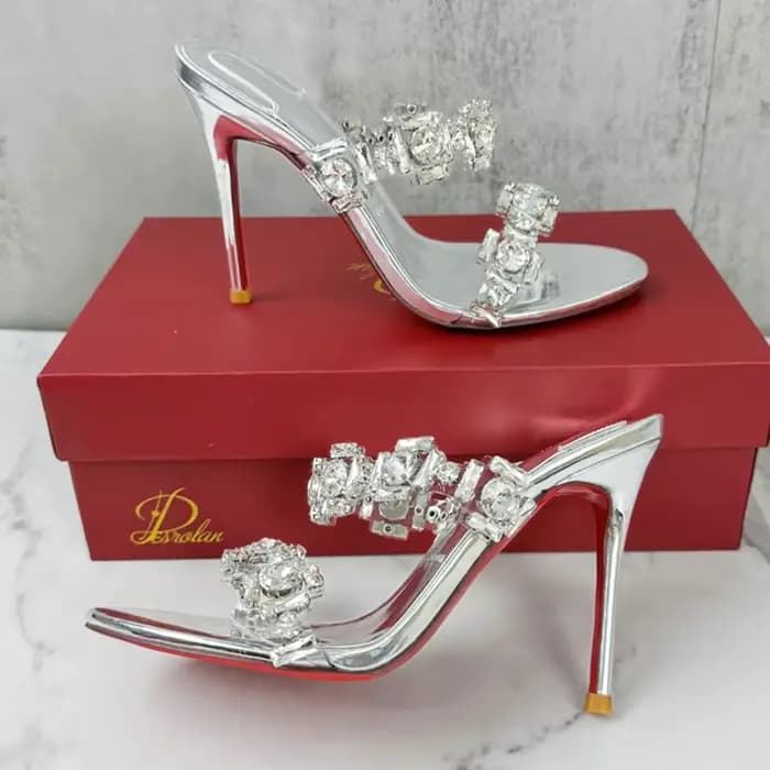 Sandales en diamant pour femmes, vêtements d'extérieur d'été, nouvelles chaussures à talons hauts un