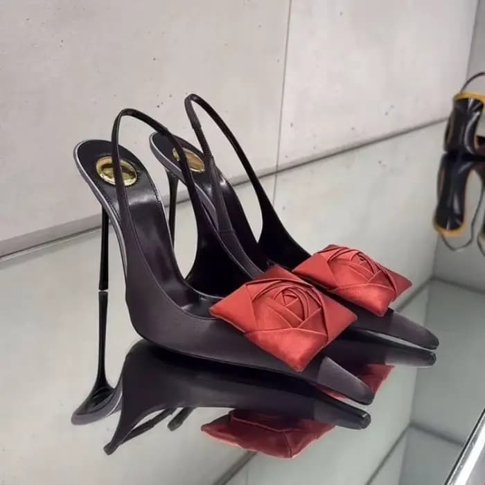 Nouvelles sandales à talons aiguilles pointues fleuries pour femme, collection Printemps-Été 2026, t