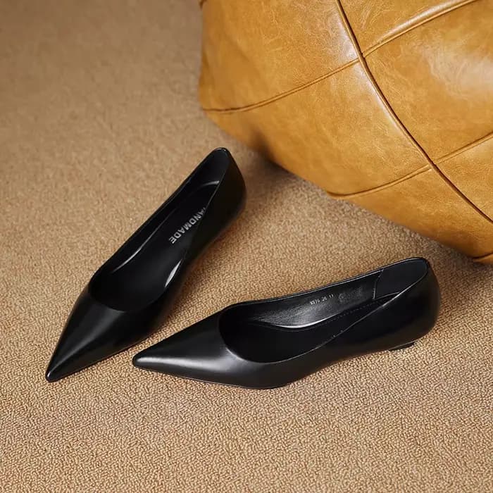 QUTAA News – escarpins en cuir véritable pour femmes, chaussures à talons hauts, bout pointu, Sexy, 