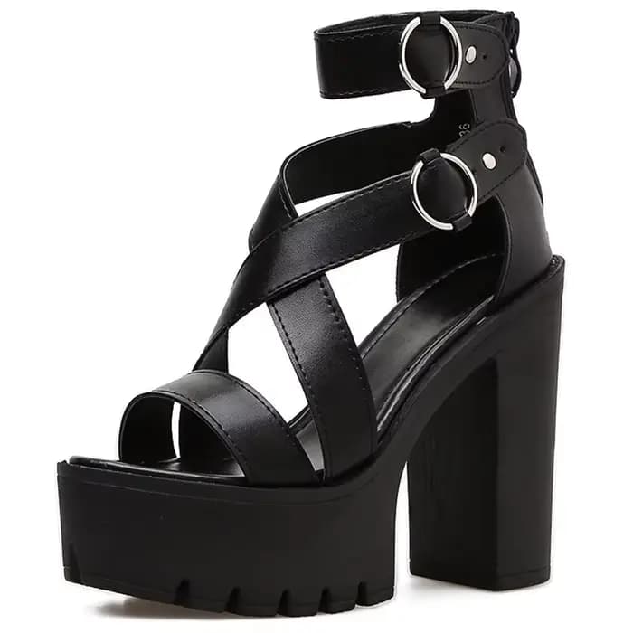 Sandales creuses pour femmes, nouvelle collection été 2026, à talons hauts, à brides croisées, à bou