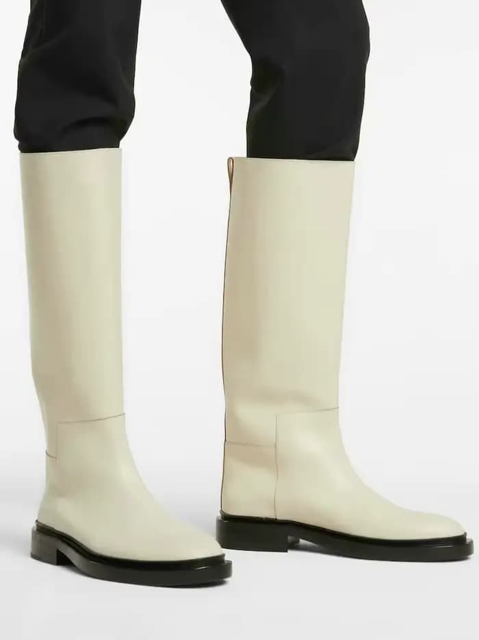 Call TAA-Bottes hautes au genou pour femmes, plates-formes rondes, Parker optique, chaussures à talo