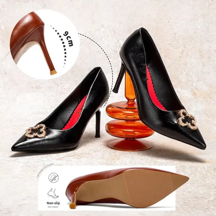C-H femme talons hauts nouvelles chaussures pointues de haute qualité affaires banlieue filles chaus