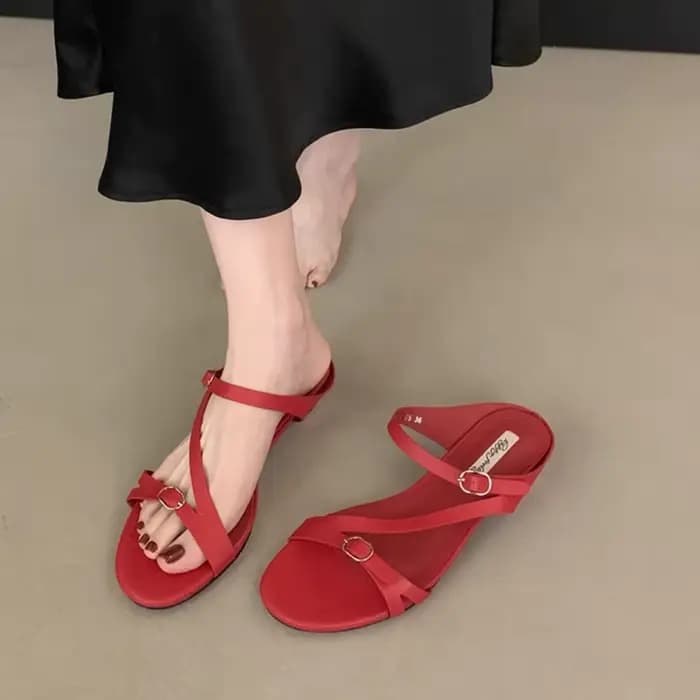 SUOJIALUN 2026 Nouvelle Collection Été – Sandales Femme Tendance à Talon Carré Moyen, Chaussures Déc