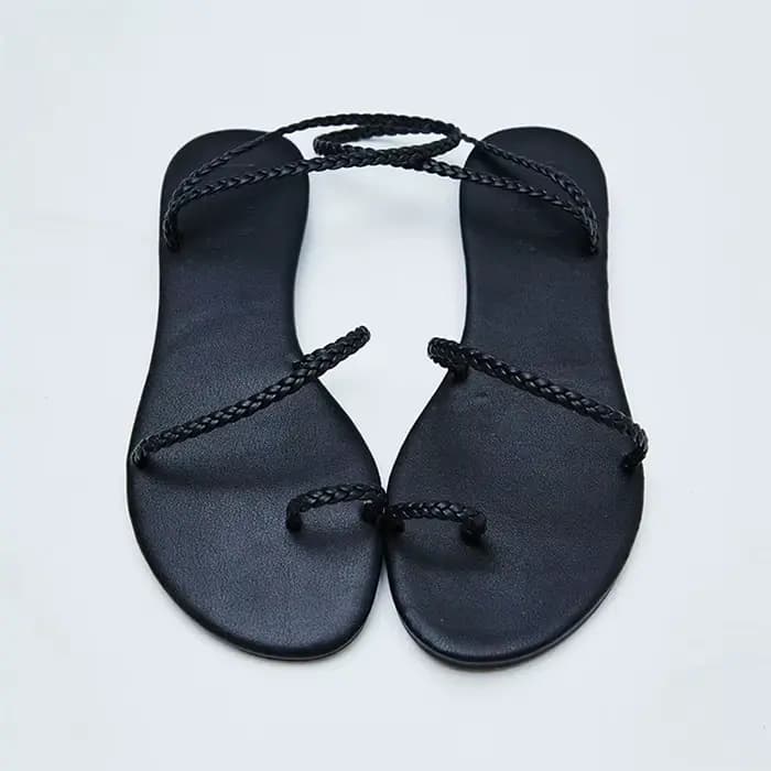Sandales pour femmes 2026 – Nouveauté été, sandales plates à bout rond pour femmes, tendance et poly