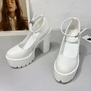 Escarpins sexy pour femmes à talons épais et plateforme noirs, chaussures de soirée et de mariage, s