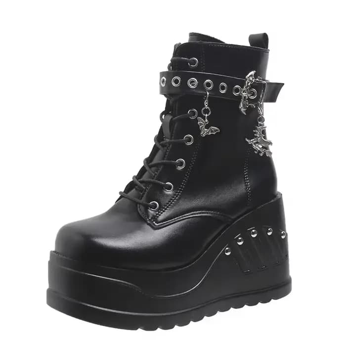 2024 nouvelles bottes pour femmes mode offre spéciale Punk Goth plate-forme talons compensés femmes 