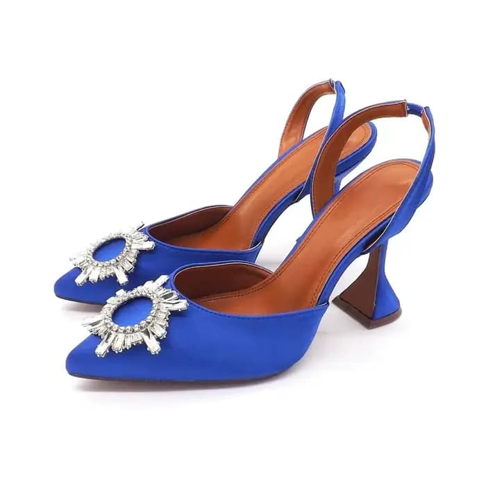 Baotou – sandales à talons hauts et bout pointu pour femmes, chaussures simples, avec boucle solaire