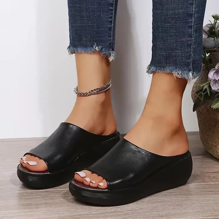 Sandales blanches pour femmes, chaussures rétro à talons compensés avec bouche de poisson, talons ha