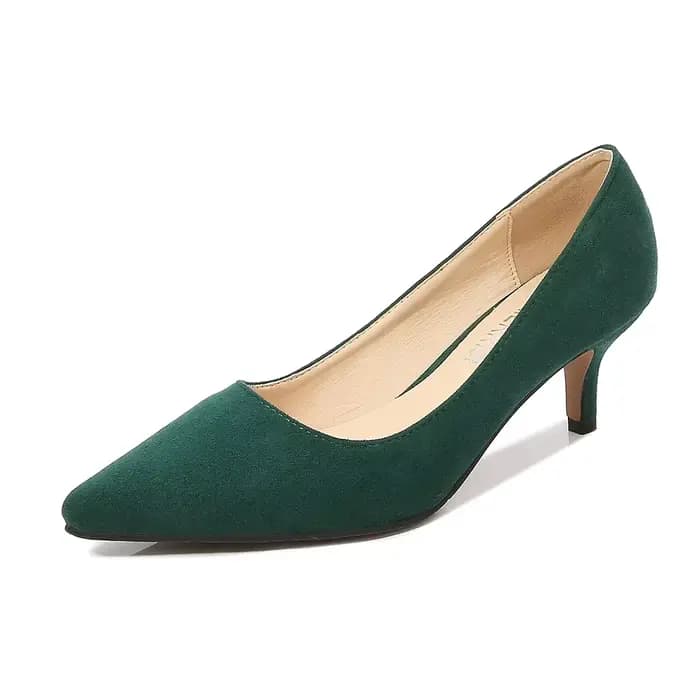 Mode femmes talons hauts élégant bureau dame chaussures marque souple dames pompes bout pointu talon