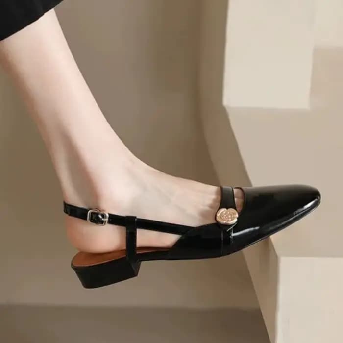Sandales à talons beiges pour femmes, chaussures à bout fermé, assorties avec tout, Mary Jane, bloc 