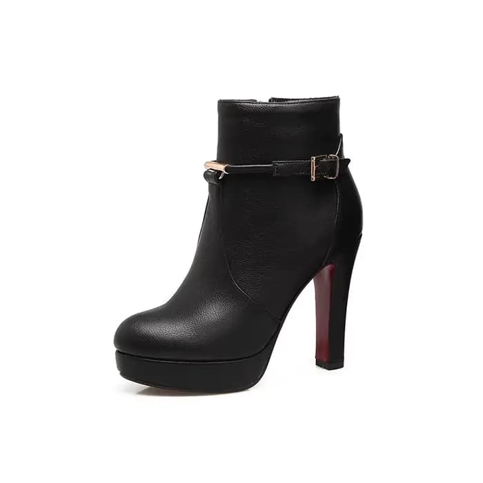 Bottes de rinçage à plateforme pour femmes, botte courte à talons hauts, chaussures élégantes pour d