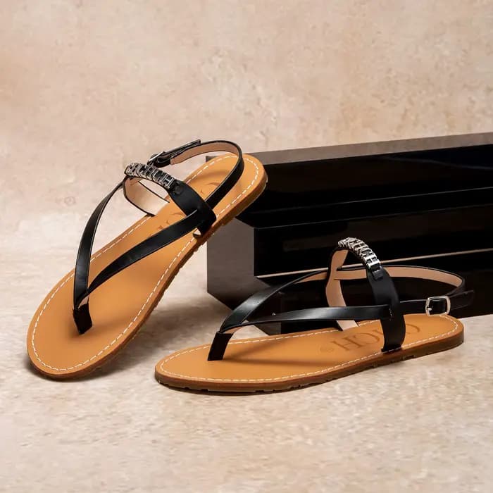 Sandales pour femmes, Design à sangle, Cool et Simple, fabrication soignée, chaussures de plage déco