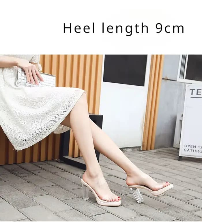 Talons hauts pour femmes, nouvelle table imperméable avec une ligne A, chaussons en cristal optique 