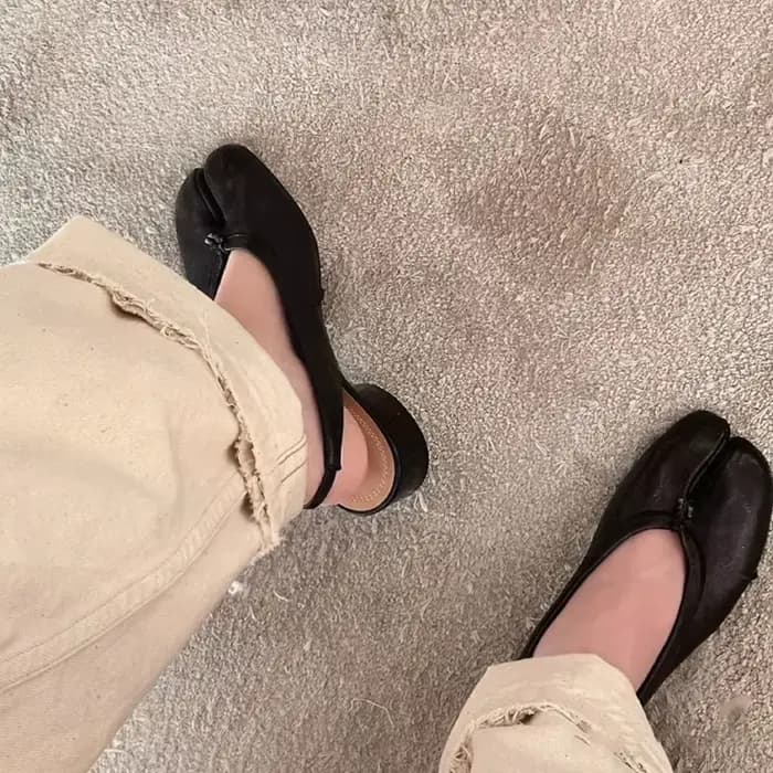 Chaussures fabriquées à la main en cuir véritable 2025 nouveau Style femmes talons hauts ballerines 