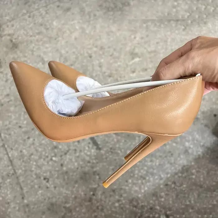 Talons aiguilles à bout pointu en cuir nu, Sexy et élégant, talon haut Ultra-fin de 12cm, parfait po