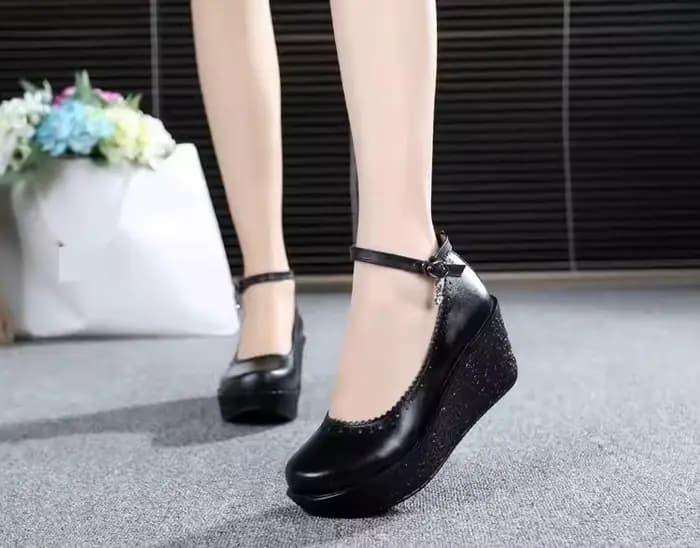 Chaussures à plateforme en cuir véritable pour femmes, escarpins confortables à semelles compensées,