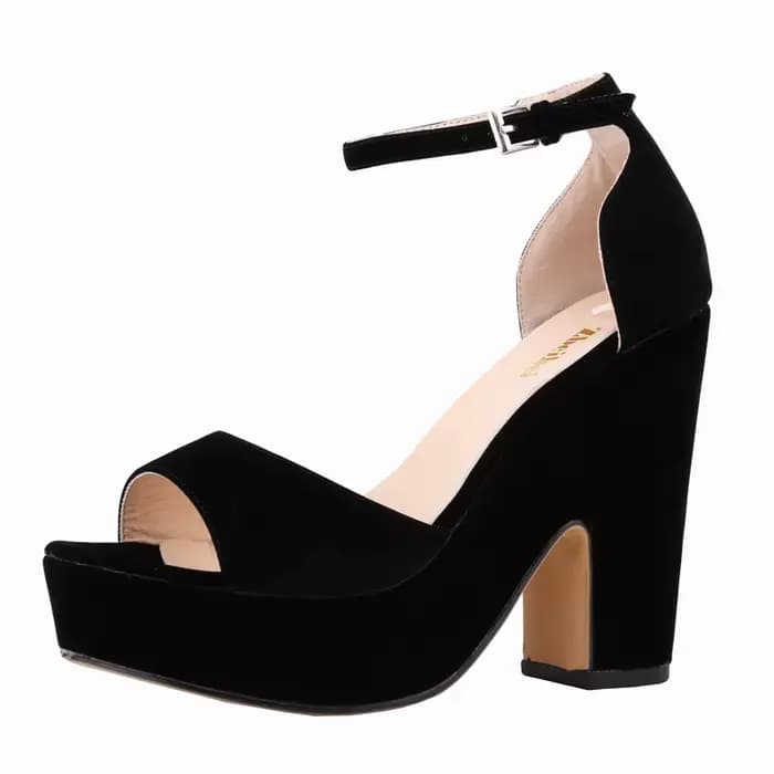 LOSLANDIFEN-Sandales à lanières 12cm pour femmes, escarpins sexy Peep Parker, talons hauts carrés, c