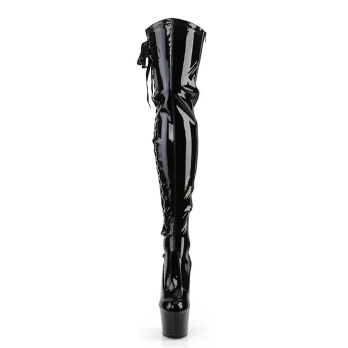 BOTES DE DANCE POLE 17CM |   SOLE à talon et antidérapant renforcé en acier |   Bottes de scène haut