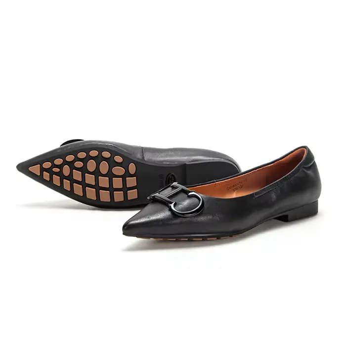 Chaussures plates à bout pointu pour femmes, chaussures plates simples et pures, confortables, solid