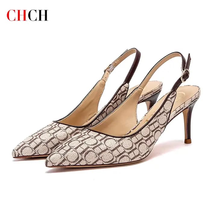 CHCH-Sandales à Talons Hauts de 7cm pour Femme, Chaussures de Soirée de Mariage