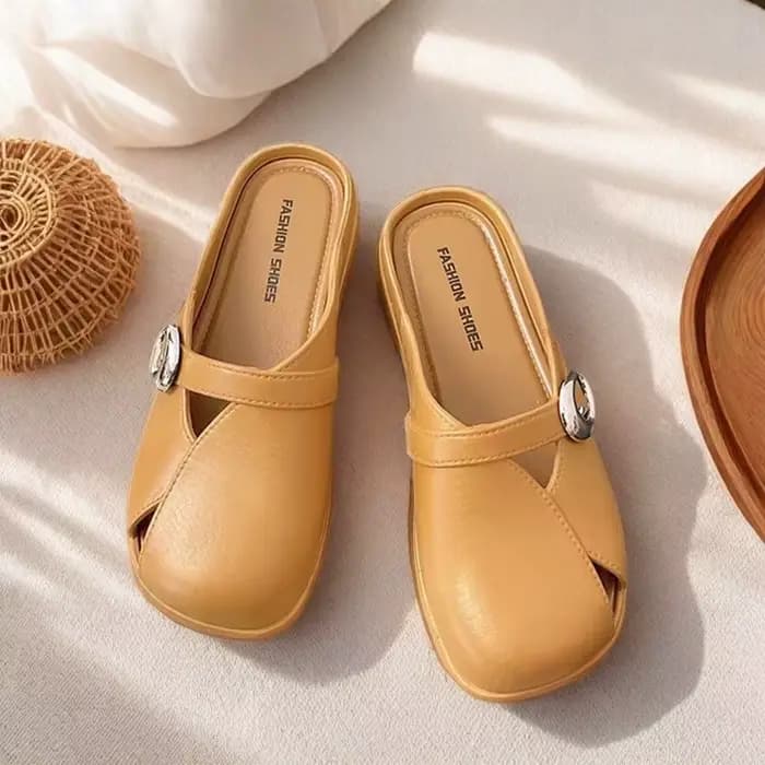 Sandales d'été pour femmes, style rétro simple, sandales Baotou, chaussures plates décontractées res