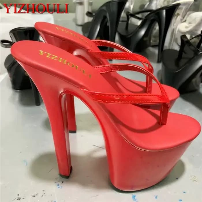 Sandales Sexy à Talons Hauts de 551-17-20cm, Modèle de Défilé Fait à la Main de 7 Pouces