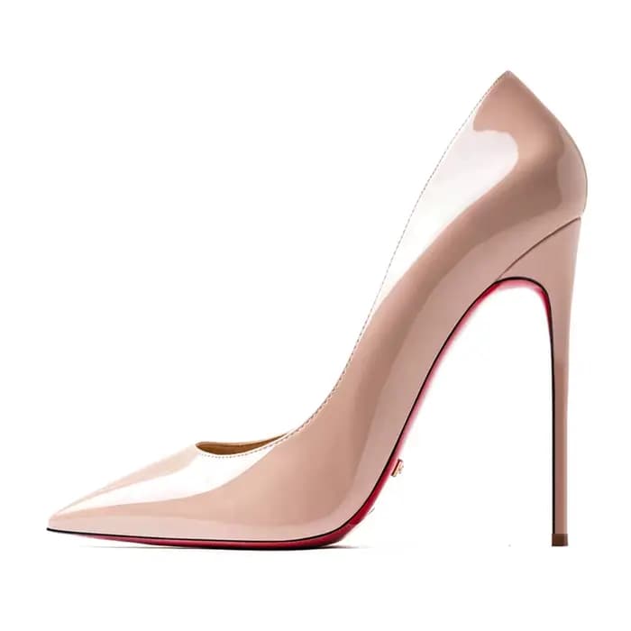 Escarpins à talons hauts pour femmes, semelle rouge brillante, escarpins à bout pointu, chaussures d