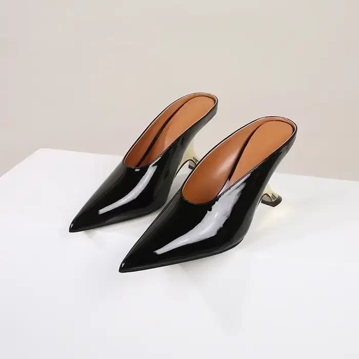 2025 nouveau Design mode plate-forme compensées talons hauts Mule femmes pantoufles concis peu profo
