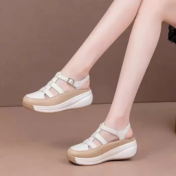 Sandales évidées respirantes pour femmes, chaussures de blocage de documents, confortables, design e