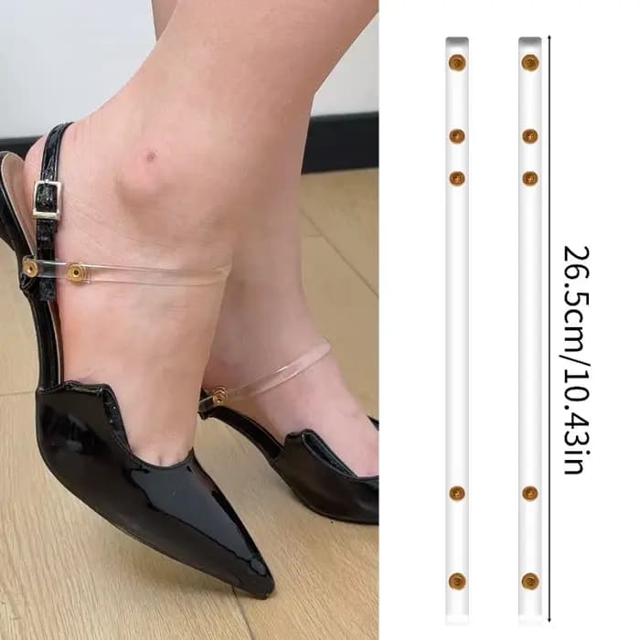 Sangles de fixation élastiques réglables transparentes et invisibles pour talons hauts, anti-chute, 