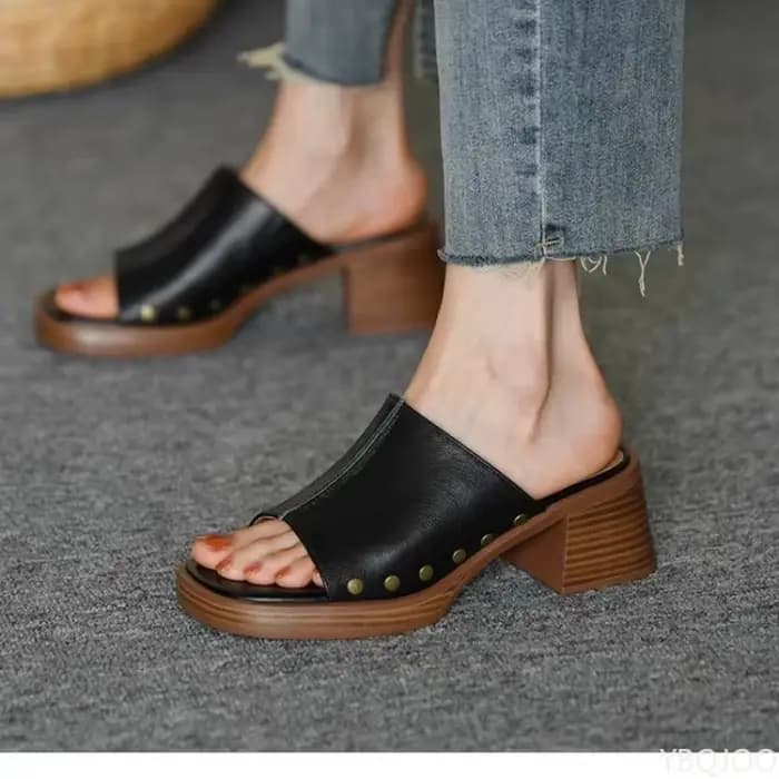 Chaussures à talons hauts pour femmes, chaussures polyvalentes à la mode, chaussures de plage confor