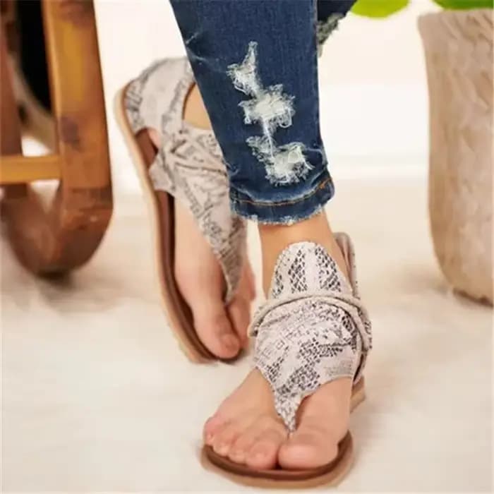 Sandales d'Été à Imprimé Léopard pour Femme, Chaussures Personnalisées, Plates, Grande Taille
