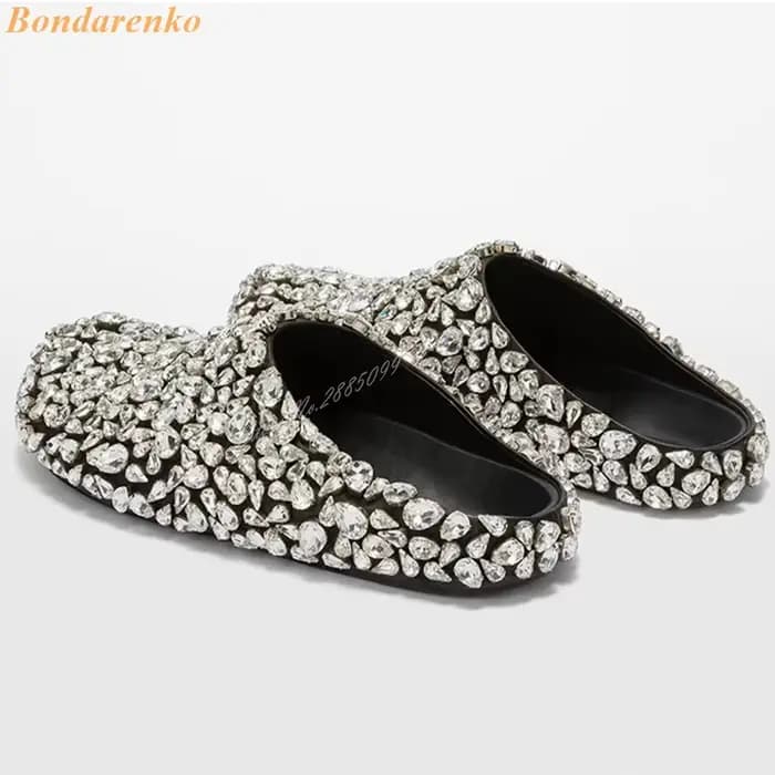 Sandales à enfiler pour femmes, chaussures sexy, rondes, plates avec biscuits, de styliste d'été, dé