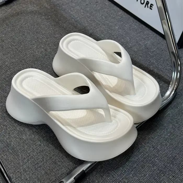 Sandales d'été à talon épais pour femme, style urbain, à enfiler, bout rond, en EVA, confortables, p