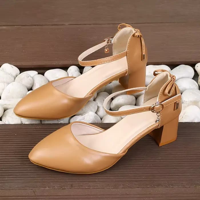 Talons hauts à fines bretelles de Style féerique, nœud papillon avec boucle dorée, confortables et p