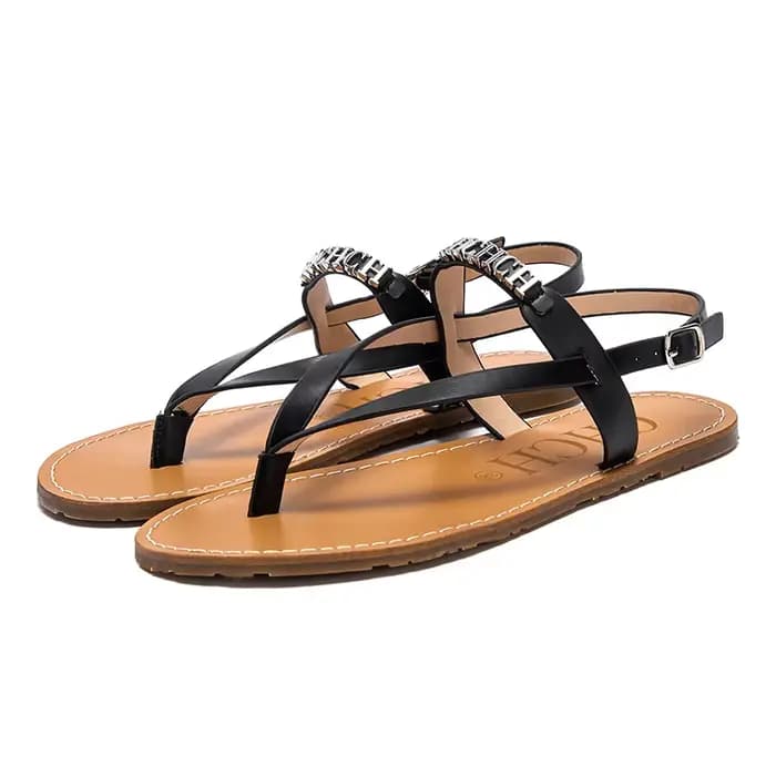 Sandales pour femmes, Design à sangle, Cool et Simple, fabrication soignée, chaussures de plage déco