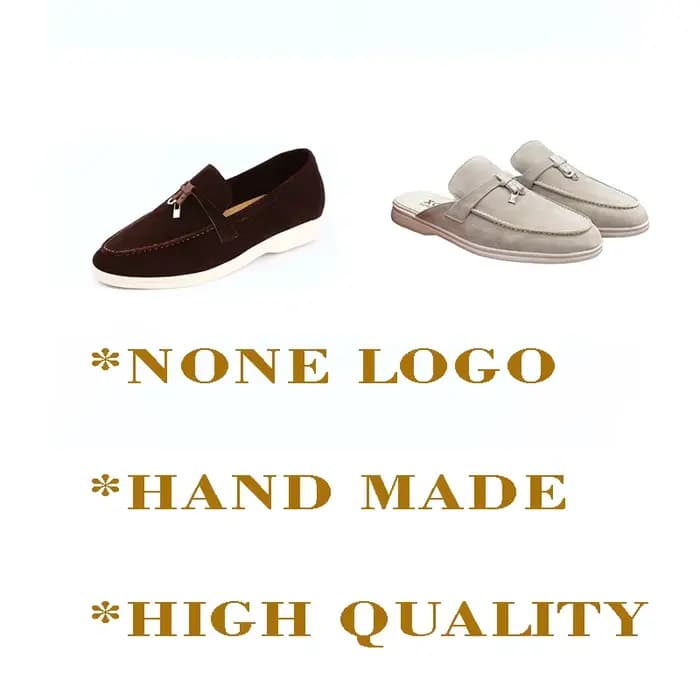 Nouvelle Collection – Mules Plates en Daim pour Femme – Confortables et Tendance – Chaussures Décont