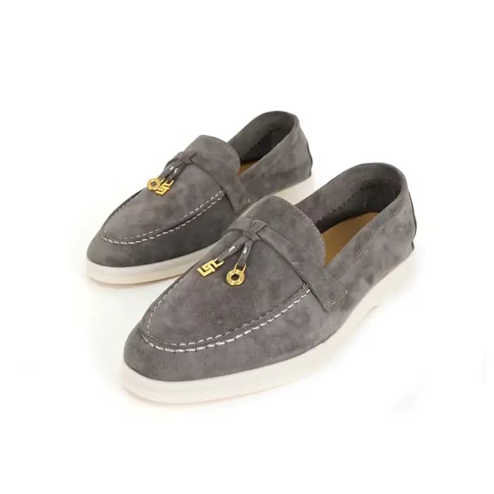 Chaussures mules pour femmes 2024GJ Fashion, confortables, en daim, Le Fu Shoes, avec pendentif méta