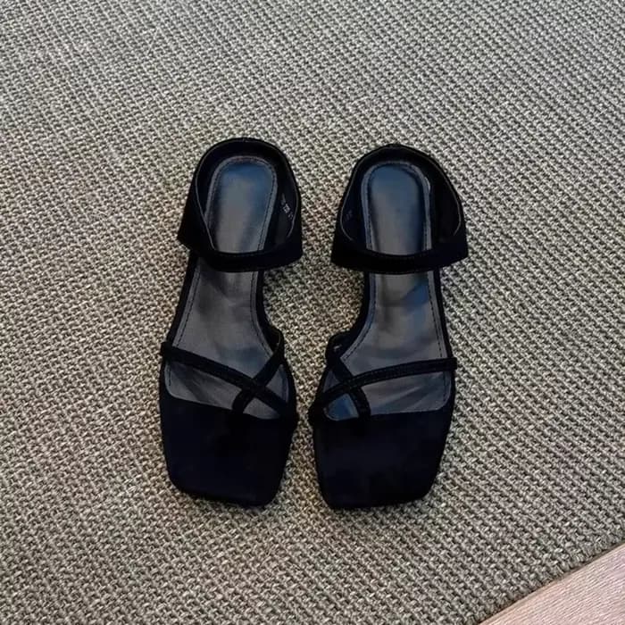 Sandales à talons hauts pour femmes – Nouvelle collection été 2026 – Sandales compensées à bout carr