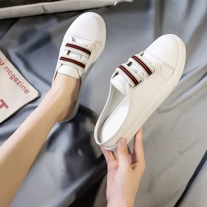 Mules en Toile pour Femme, Pantoufles Rondes, Sandales Noires, Facile à vitation, Peau Naturelle de 