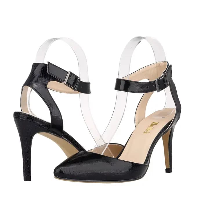 Femmes Sansals talons aiguilles Crocodile Sexy pompes décontracté en cuir PU mode bout ouvert talons