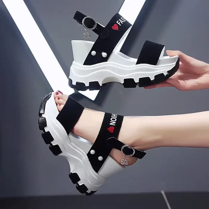 MOIPHENG-Sandales à Plateforme pour Femme, Talons Hauts Épais, Chaussures à Semelles Compensées, Poi